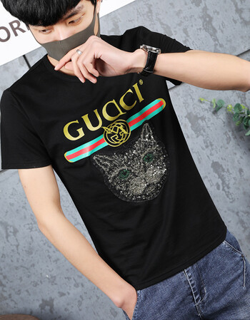 夏潮牌男短袖t恤快手红人同款网红修身体恤社会精神小伙酷奇半袖 a01