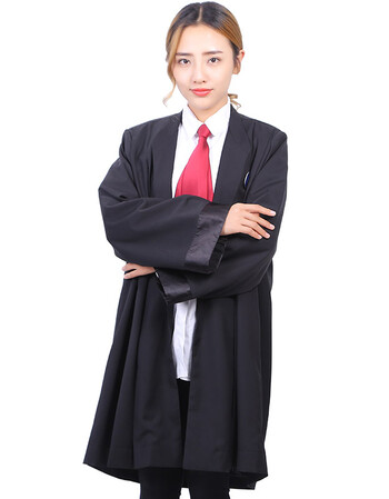 律师袍律师服男女款法官服标准律师出庭服装照铝齑 女款 xs【155