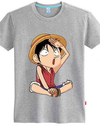 海贼王衣服乔巴短袖t恤 夏季情侣装 纯棉动漫半袖印花t桖 卡通路飞2