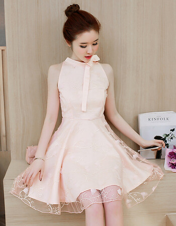 2018新款蓬蓬裙连衣裙夏女甜美中长款学生18岁女生公主成人礼裙子