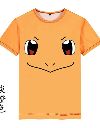 【2件8折】二次元卡通动漫妙蛙种子动漫表情印花t恤青少年夏季短袖