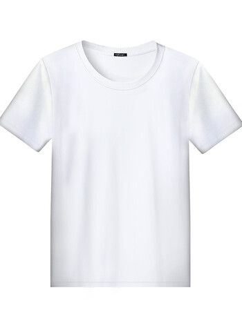 男士短袖t恤圆领修身半袖衣服夏季新款潮流大码白色体恤男装 纯白 2xl