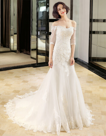 怡品堂鱼尾婚纱礼服2018新款冬季新娘结婚女修身显瘦韩式公主甜美小