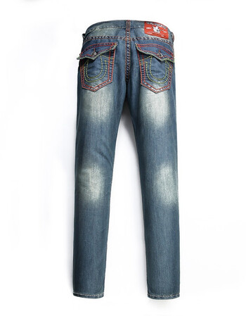 男裤 大佛 真实信仰 时尚 百搭 休闲男士牛仔裤 男 蓝色 34