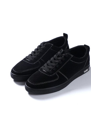 韩版男士潮流百搭鞋子学生帆布鞋青少年休闲鞋板鞋春 黑色 42