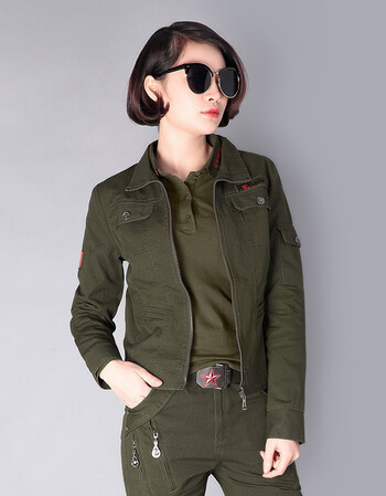 女装 短外套 法玫琳(fameilin) 拉夏贝尔2636春秋纯棉学生修身作训工