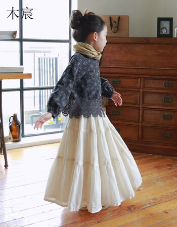 木宸韩国童装女童半身裙春2017新款儿童牛仔半截长裙中大童a字裙伞裙