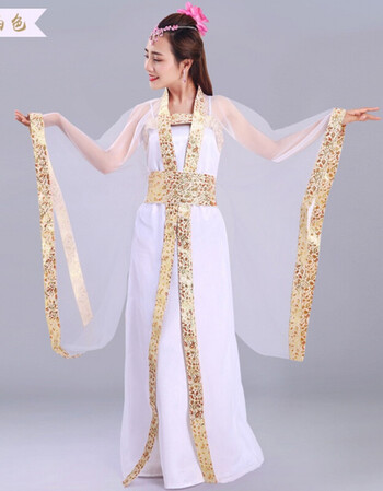 圣杰七夕飘逸仙女古装唐装广袖汉服女唐朝贵妃公主演出服古代襦裙b