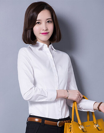 夏尔维纳情侣装衬衫长袖结婚登记装证件照韩范白色衬衣女领证拍照2018