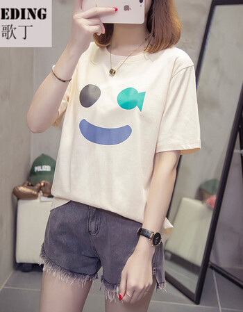 学生2018新款胖妹妹大码遮肚子宽松短袖t恤女士韩版显瘦200斤胖mm夏装
