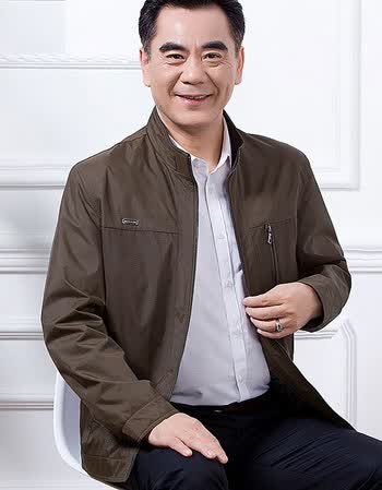中年男夹克衫40-50岁爸爸加绒加厚60-70爷爷老人冬天保暖男装外套