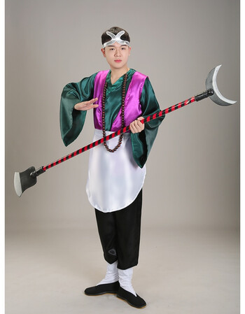 唐僧师徒四人孙悟空八戒沙僧舞台演出服装h 沙僧衣服 帽子(普通版)