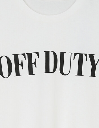 moco2018夏季新品短袖印花标语圆领字母t恤mt182tee208 摩安珂 本白色