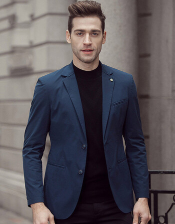 玛古芭(maguba)2018春装单西时尚中年男士休闲西服流行商务修身小西装