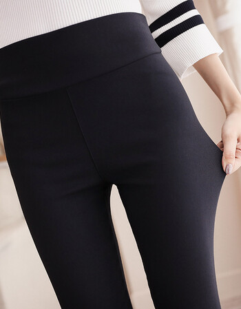 打底裤女高腰黑色秋冬季新款秋季小脚铅笔冬裤子外穿加厚加绒 常规款