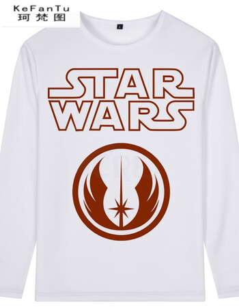 樊图starwars星球大战电影周边长袖t恤印花圆领宽松大码春秋季男衣服