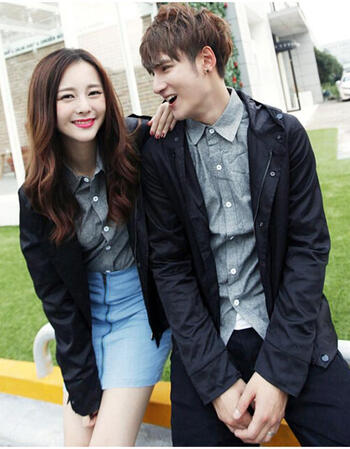 潮朝(c2)2016男女情侣韩版帅气夹克休闲时尚潮流连帽修身夹克外套