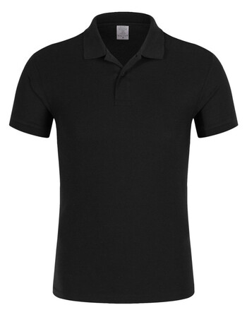 polo衫定制t恤印字logo图广告文化衫保罗印制定做工作衣服装短袖 黑色