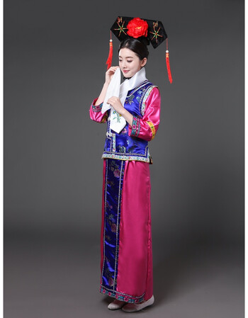 清朝古装还珠格格服装满族旗服宫女后宫甄嬛传反串班服演出服春季 宝