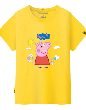 2018新品小猪佩奇短袖t恤抖音卡通乔治小猪佩奇短袖t恤成男社会宽松