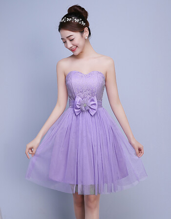 新款显瘦韩版伴娘礼服香槟色伴娘服短款姐妹裙小礼服晚礼服女 浅紫色