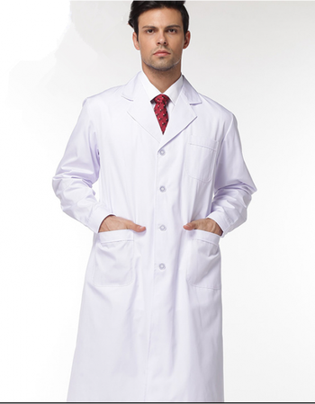【九折特惠】圣兰心 男医生冬装长袖白大褂扣袖药店卫校医生服实验服 