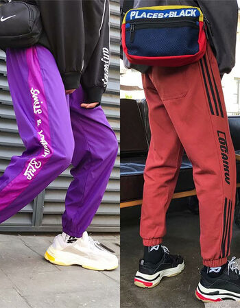 韩版运动裤男士宽松休闲裤男小脚哈伦九分裤嘻哈青少年