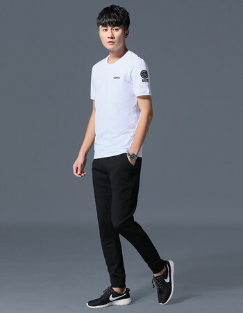 夏季运动套装男短袖长裤休闲运动服套装青年跑步运动装男士运动衣