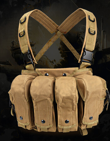 多功能轻便战术背心ak肚兜男户外cs野战wg防护装备特种兵作战马甲y 尼