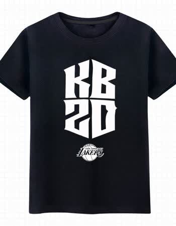 夏季新款 kobe bryant 科比24号湖人黑曼巴球衣篮球 飞侠短袖t恤 黑色