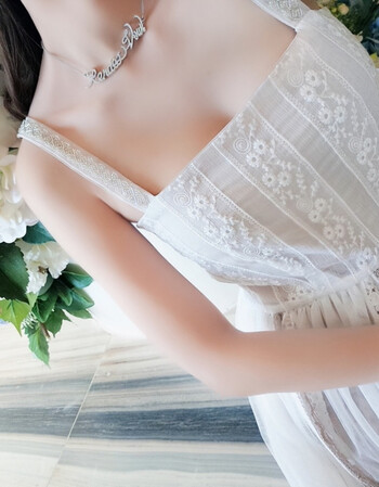 蕾丝吊带网纱裙女夏露肩度假收腰中长款抹胸大摆连衣裙仙 白色 xs