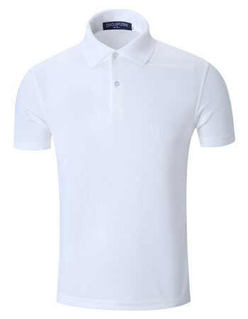 翻领短袖t恤印图字广告衫速干透气po衫世界杯礼物diy 白色 s