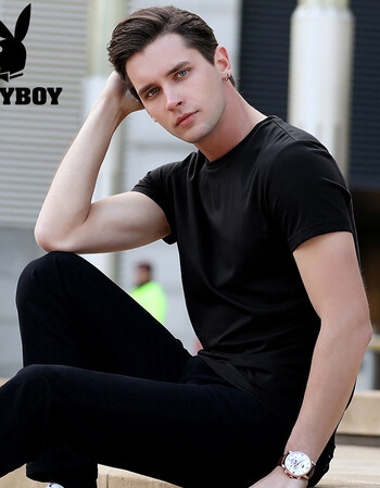 短袖t恤男士半袖2018新款薄纯色t恤中青年韩版夏季衣服男装时尚体恤衫