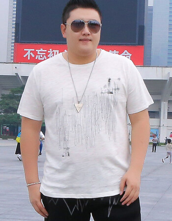 胖哥哥潮牌胖子大码男装宽松潮胖子短袖t恤男士加肥加