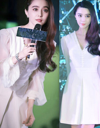 范冰冰同款衣服女2018新款夏季如果爱张柏芝明星款长袖真丝连衣裙