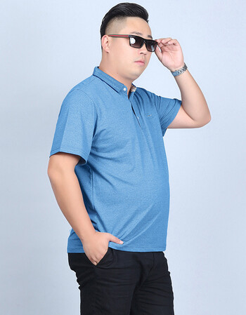 夏季新款胖爸爸胖男人短袖t恤 色大码280斤胖男t恤短袖休闲男装 20浅