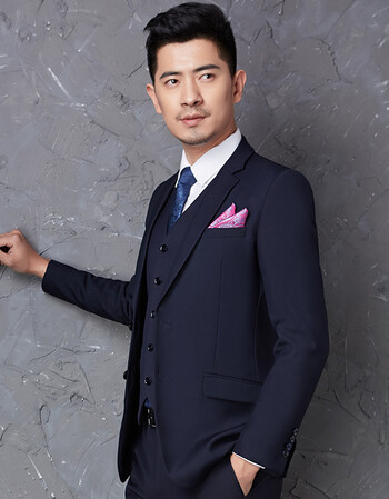 西服套装两件套男士修身新郎结婚礼服韩版商务职业装正装休闲西装