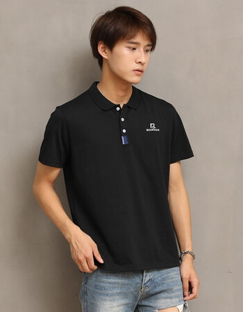 休闲半袖衣服polo衫男翻领韩版潮 r标黑色 男170/m【图片 价格 品牌