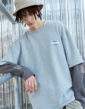 Taka Original故障系列拼接假两件薄卫衣国潮原创17aw男薄卫衣浅灰色l 图片价格品牌报价 京东