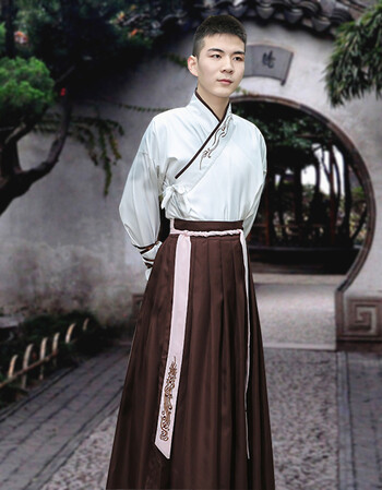 中国风古装男装大码汉服男大袖长袍外套文士书生古风