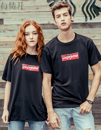 supreme onyc x wruei联名夏季男女情侣休闲短袖t恤superme运动衫 su