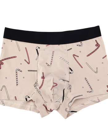 男士内裤男平角裤纯棉舒适透气中腰个性青年潮男生凹凸四角短裤头