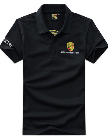 夏季新款男士短袖保时捷t恤 运动休闲polo衫4s店工作服赛车服上衣