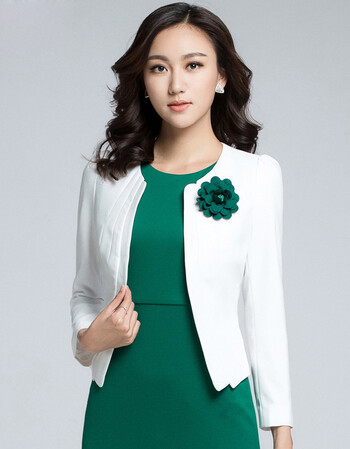 珂梵图主持人正装职业连衣裙女装美容师服装女新款时髦套装小西装工作