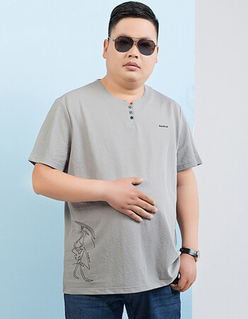 男装夏季胖子大码短袖t恤宽松半袖加大加肥体恤衫胖人t恤肥佬男士