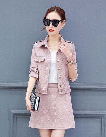 2018春季新款女装韩版短款外套女春秋休闲小香风时尚套装春装上衣