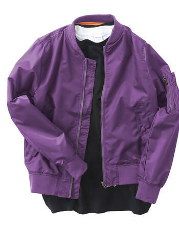 秋季欧美潮牌复古飞行夹克 男青年外穿 学生春秋装棒球服外套 紫色 xs