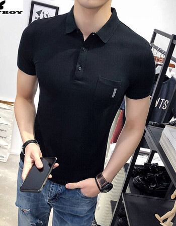 男士短袖2017新款 个性潮男t恤翻领保罗丅恤夏季修身polo潮流体恤