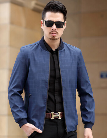 京东好店】爸爸外套春2018新款40岁50中年男士夹克薄款上衣中老年男装