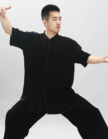 古莱登唐帅春夏太极服女长短袖中老年冰丝麻晨练服武术服棉麻太练功服